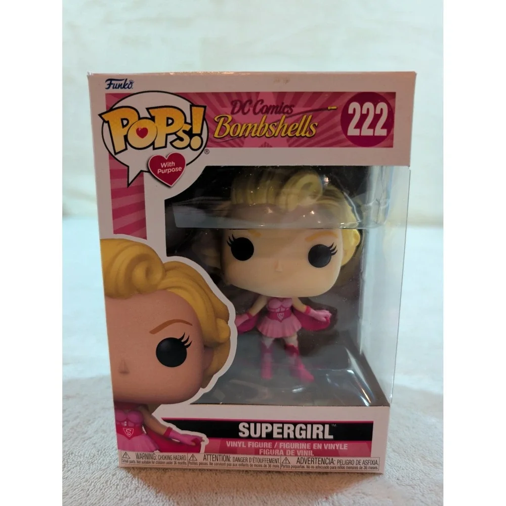 Funko‎ Pop DC Comics Bombshells Supergirl 222 BCRF Breast Cancer Awareness Pink